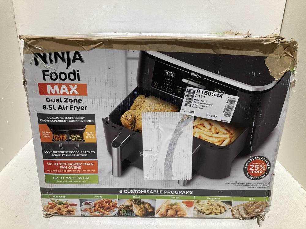 Lot 808  
            Birmingham SR108 - Parcel Delivery Only 

                
NINJA FOODI MAX DUAL ZONE AIR FRYER