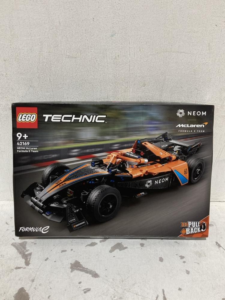 Lot 80  
            Birmingham SR108 - Parcel Delivery Only 

                
LEGO TECHNIC NEOM MCLAREN FORMULA E TEAM 42169