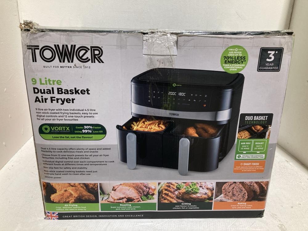 Lot 814  
            Birmingham SR108 - Parcel Delivery Only 

                
TOWER DUAL BASKET DIGITAL AIR FRYER