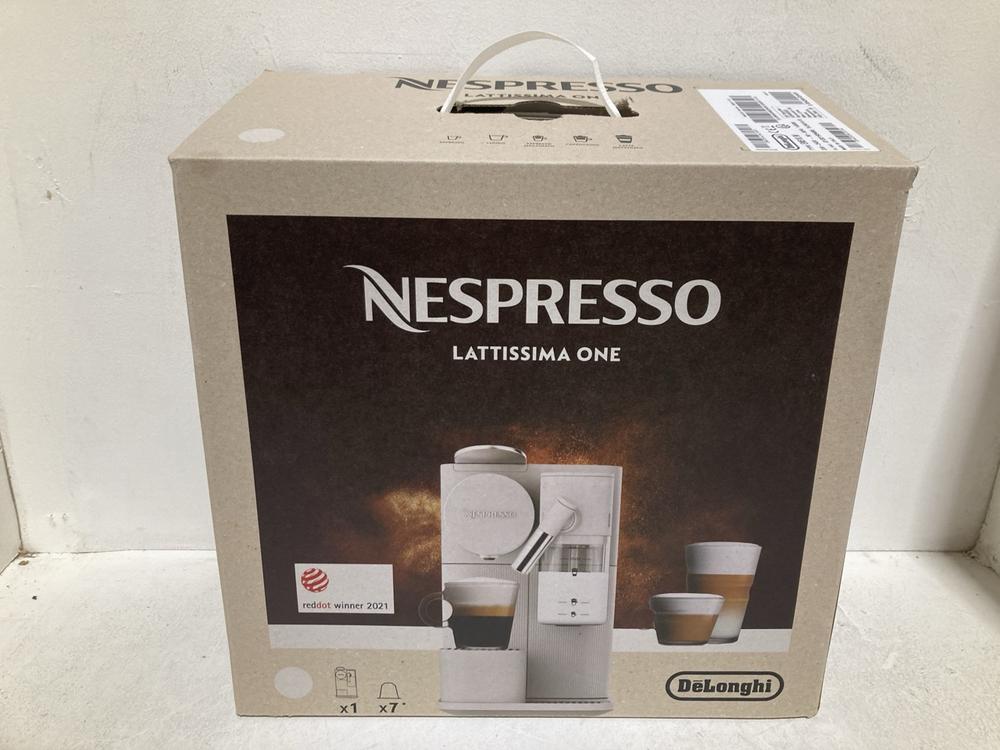 Lot 815  
            Birmingham SR108 - Parcel Delivery Only 

                
NESPRESSO LATTISSIMA ONE COFFEE MACHINE