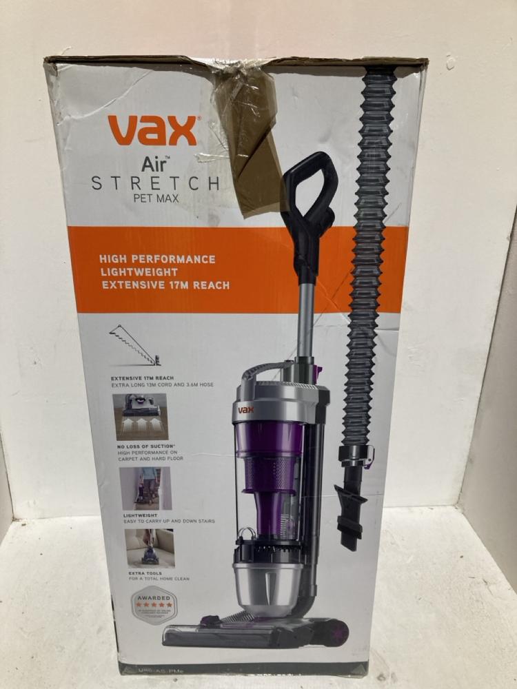 Lot 820  
            Birmingham SR108 - Parcel Delivery Only 

                
VAX AIR STRETCH PET MAX VACUUM CLEANER