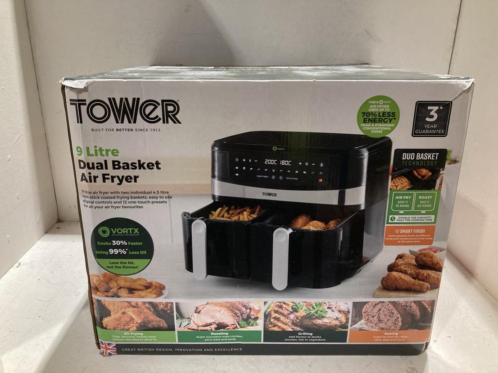 Lot 832  
            Birmingham SR108 - Parcel Delivery Only 

                
TOWER DUAL BASKET DIGITAL AIR FRYER