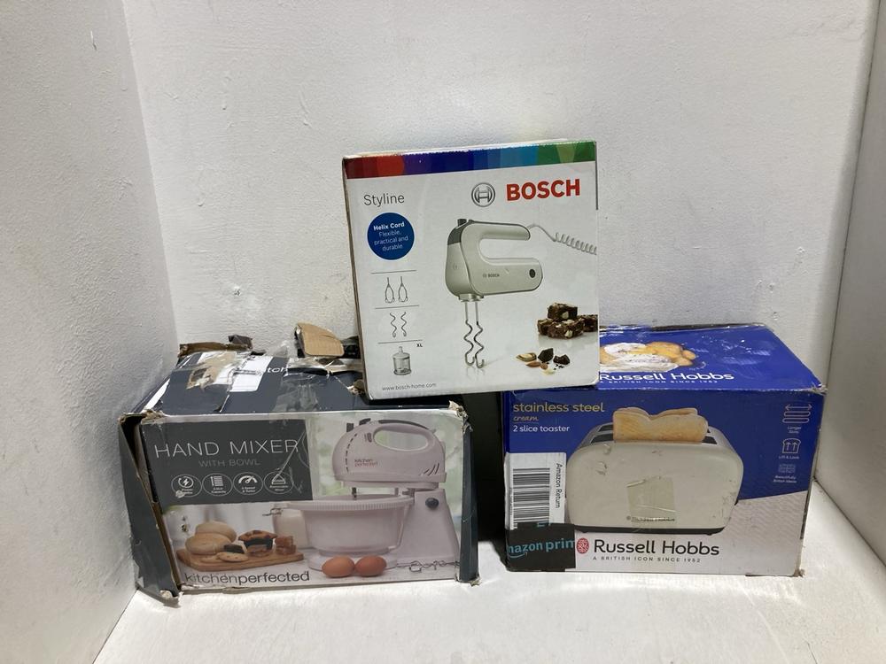 Lot 842  
            Birmingham SR108 - Parcel Delivery Only 

                
3 X ITEMS TO INCLUDE BOSCH STYLINE HAND MIXER