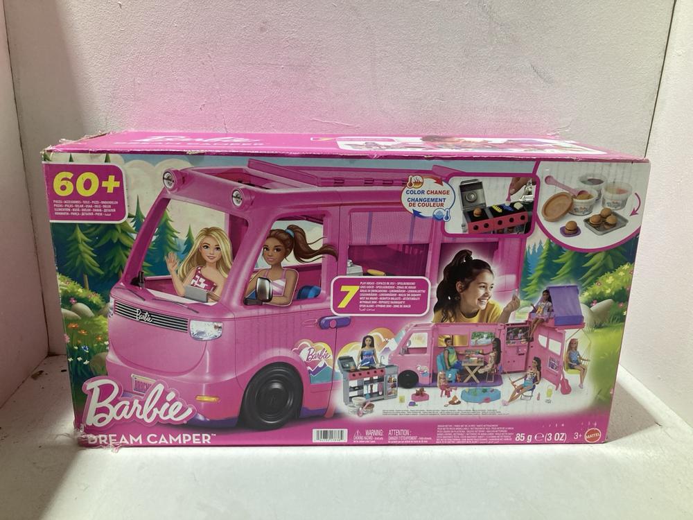Lot 854  
            Birmingham SR108 - Parcel Delivery Only 

                
BARBIE DREAM CAMPER TOY