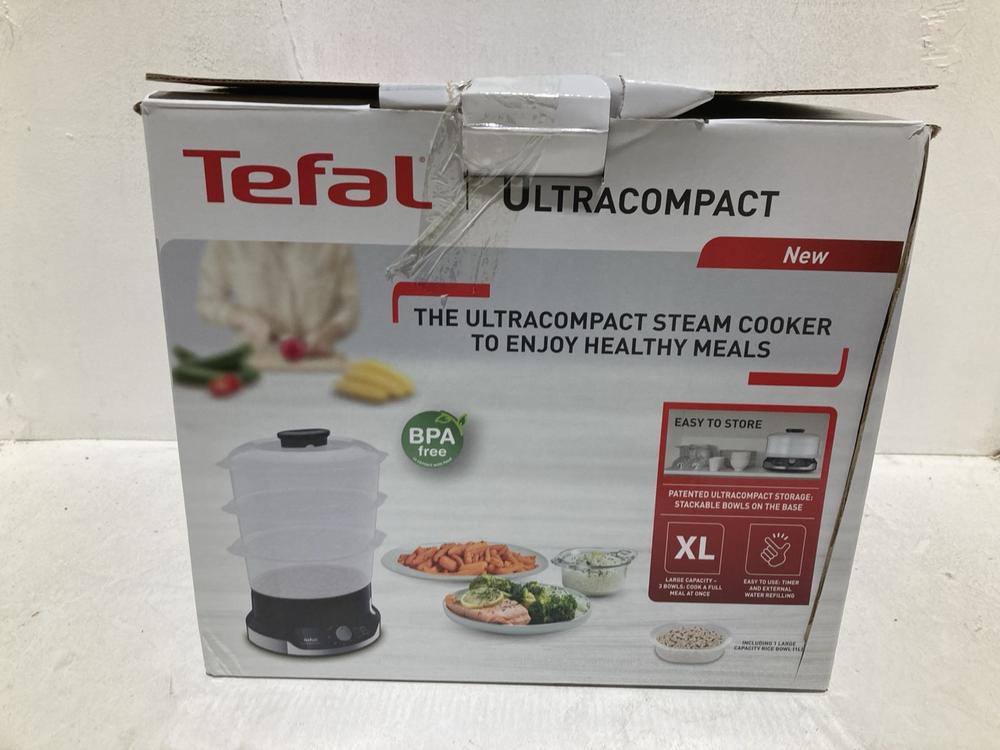 Lot 855  
            Birmingham SR108 - Parcel Delivery Only 

                
TEFAL ULTRA COMPACT FOOD STEAMER