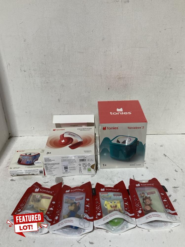 Lot 85  
            Birmingham SR108 - Parcel Delivery Only 

                
7 X ITEMS TO INCLUDE TONIES STARTER KIT MUSICAL STORYBOX