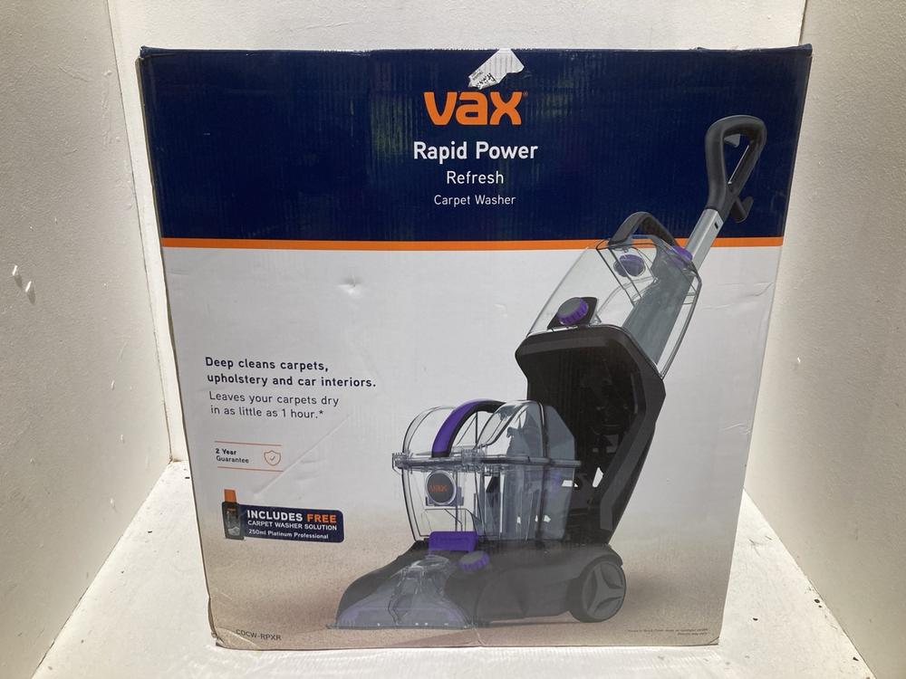 Lot 863  
            Birmingham SR108 - Parcel Delivery Only 

                
VAX RAPID POWER CARPET CLEANER