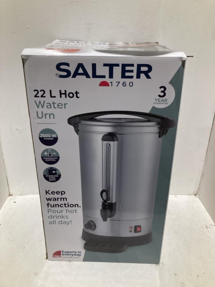 Lot 869  
            Birmingham SR108 - Parcel Delivery Only 

                
SALTRS 22L HOT WATER URN