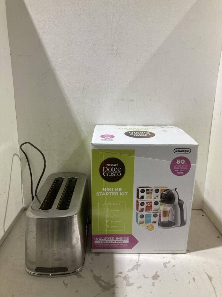Lot 871  
            Birmingham SR108 - Parcel Delivery Only 

                
2 X ITEMS TO INCLUDE NESCAFE DOLCE GUSTO MINI ME STARTER KIT