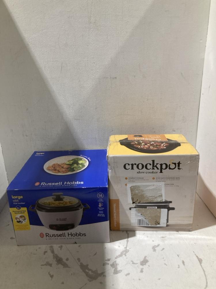 Lot 882  
            Birmingham SR108 - Parcel Delivery Only 

                
2 X ITEMS TO INCLUDE CROCK POT DIGITAL SLOW COOKER