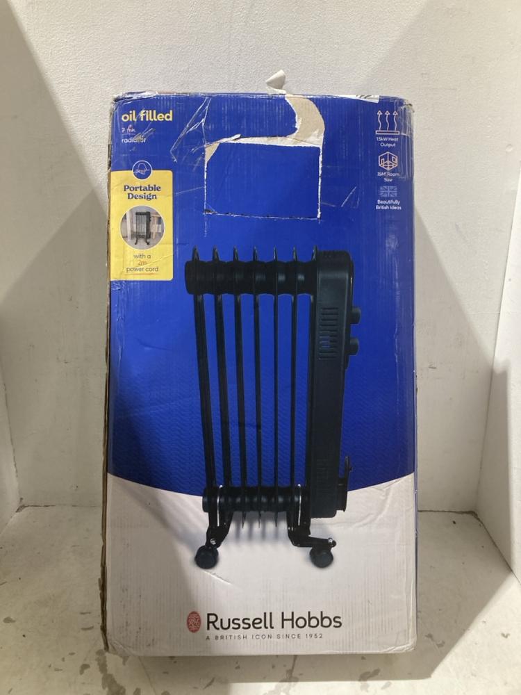 Lot 887  
            Birmingham SR108 - Parcel Delivery Only 

                
RUSSELL HOBBS 7 FIN OIL FILLED RADIATOR