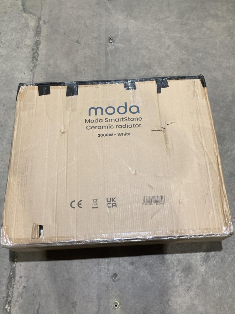 Lot 888  
            Birmingham SR108 - Parcel Delivery Only 

                
MODA SMARTSTONE CERAMIC RADIATOR