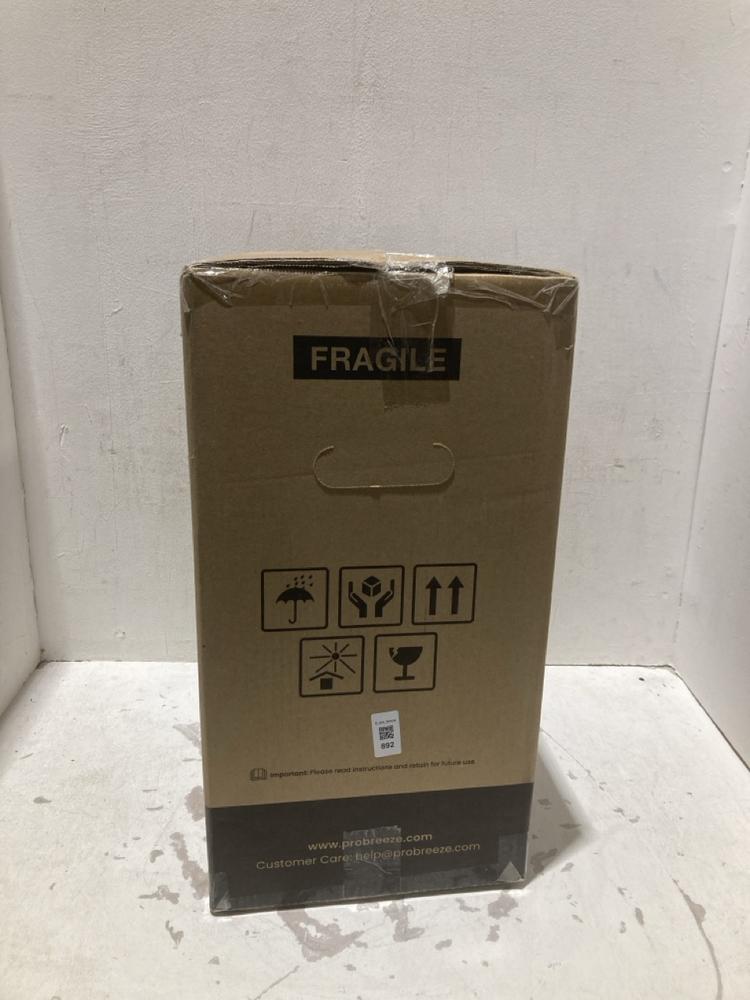 Lot 892  
            Birmingham SR108 - Parcel Delivery Only 

                
PRO BREEZE 12L COMPRESSOR DEHUMIDIFIER