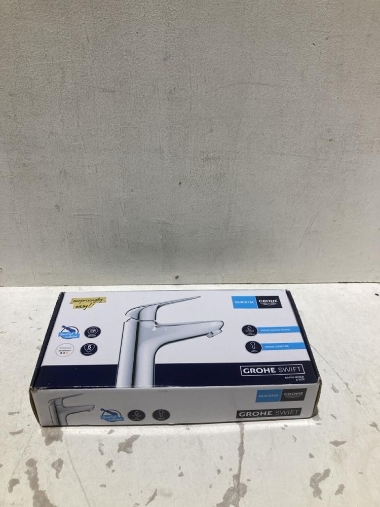 Lot 893  
            Birmingham SR108 - Parcel Delivery Only 

                
GROHE SWIFT BASIN MIXER SIZE S