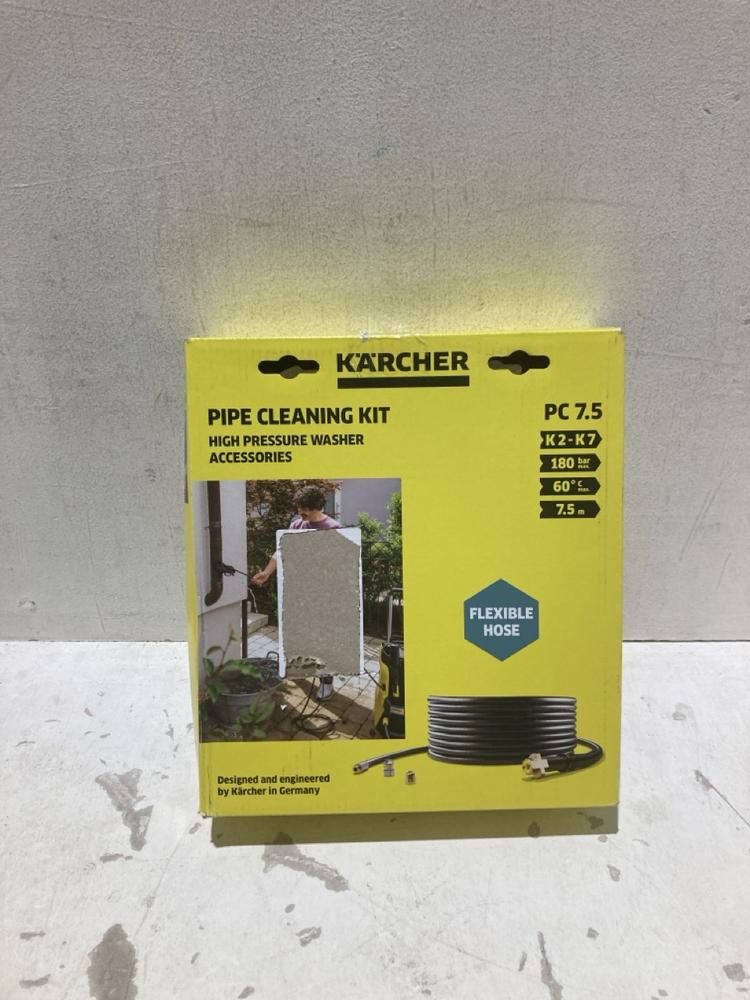 Lot 899  
            Birmingham SR108 - Parcel Delivery Only 

                
KARCHER PIPE CLEANING KIT