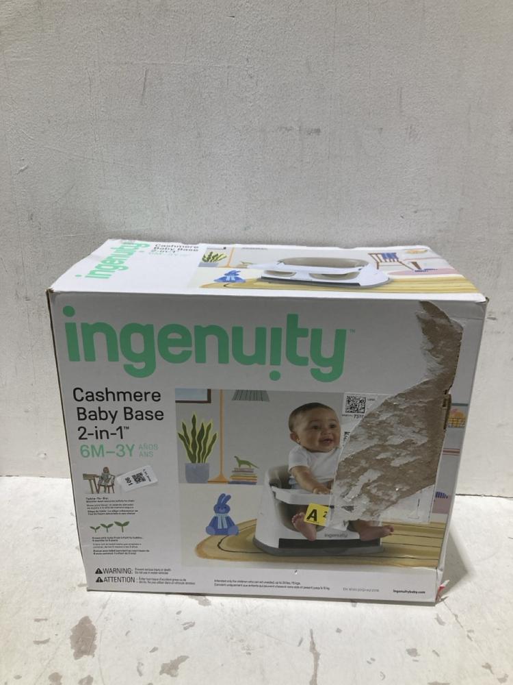 Lot 901  
            Birmingham SR108 - Parcel Delivery Only 

                
2 X ITEMS TO INCLUDE INGENUITY CASHMERE BABY BASE 2 IN 1