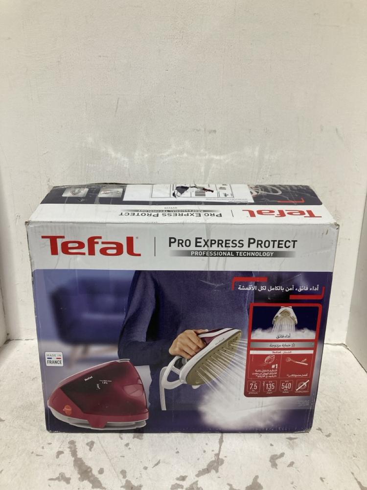 Lot 96  
            Birmingham SR108 - Parcel Delivery Only 

                
TEFAL HIGH PRESSURE STEAM GENERATOR IRON ORIGINAL RRP £300
