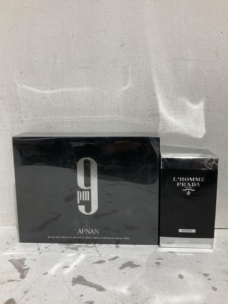 Lot 98  
            Birmingham SR108 - Parcel Delivery Only 

                
2 X PERFUME TO INCLUDE L'HOMME PRADA MILANO INTENSE