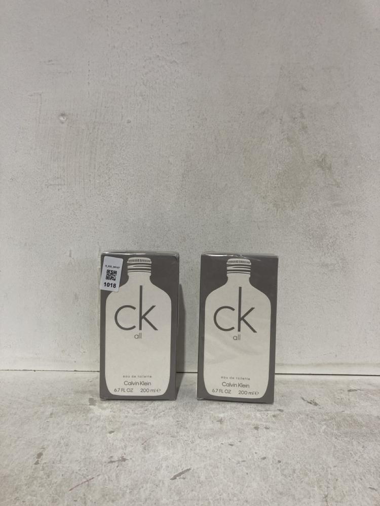 Lot 1018  
            Birmingham SR107 - Parcel Delivery Only 

                
2 X ASSORTED BEAUTY PRODUCTS TO INCLUDE CALVIN KLEIN 200ML EAU DE TOILETTE