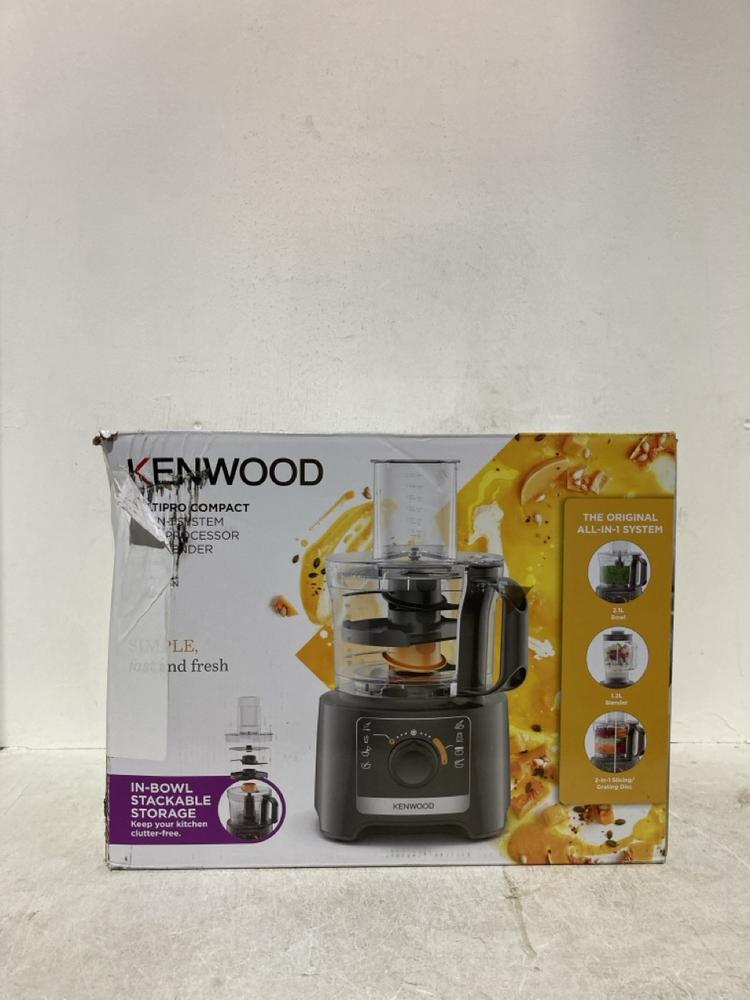 Lot 103  
            Birmingham SR107 - Parcel Delivery Only 

                
KENWOOD MULTIPRO COMPACT FOOD PROCESSOR 1.75L