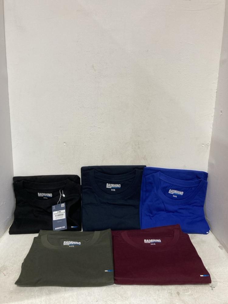 Lot 1053  
            Birmingham SR107 - Parcel Delivery Only 

                
5 X ASSORTED BADRHINO T-SHIRTS