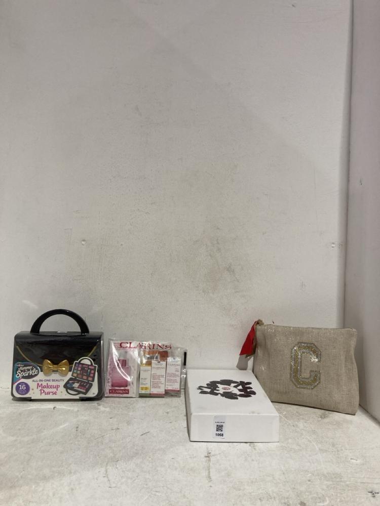 Lot 1068  
            Birmingham SR107 - Parcel Delivery Only 

                
4 X ASSORTED ITEMS TO INCLUDE CLARINS CREAM