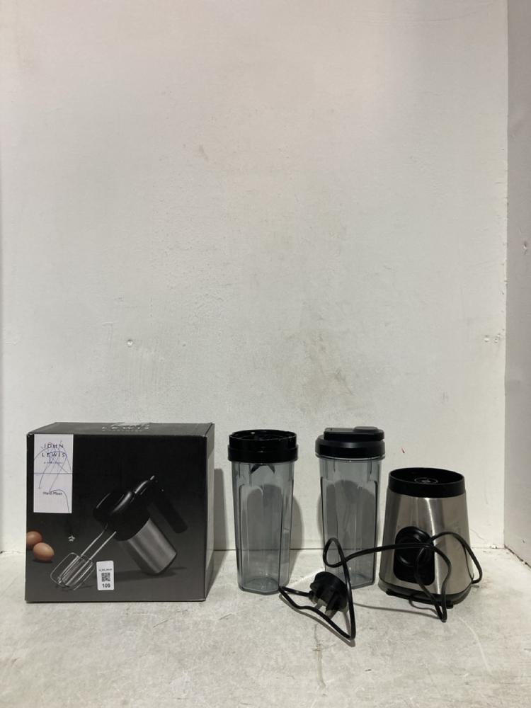 Lot 109  
            Birmingham SR107 - Parcel Delivery Only 

                
JOHN LEWIS & PARTNERS KITCHENWARE ITEMS TO INCLUDE HAND MIXER 400W