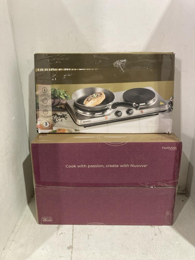 Lot 1106  
            Birmingham SR107 - Parcel Delivery Only 

                
ASSORTED KITCHENWARE TO INCLUDE DAEWOO DOUBLE HOT PLATE WITH THERMOSTATIC CONTROLS