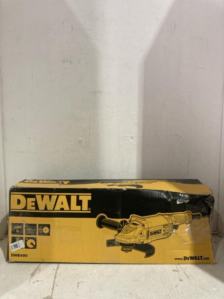 Lot 1111  
            Birmingham SR107 - Parcel Delivery Only 

                
DEWALT ANGLE GRINDER CUTTER 200W 240V MODEL - DWE490