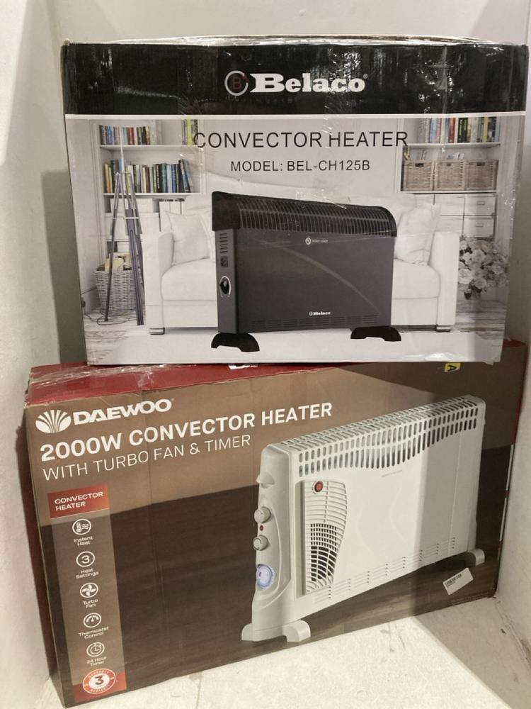 Lot 1118  
            Birmingham SR107 - Parcel Delivery Only 

                
ASSORTED HEATING ITEMS TO INCLUDE DAEWOO 200W CONVECTOR HEATER WITH TURBO FAN & T...