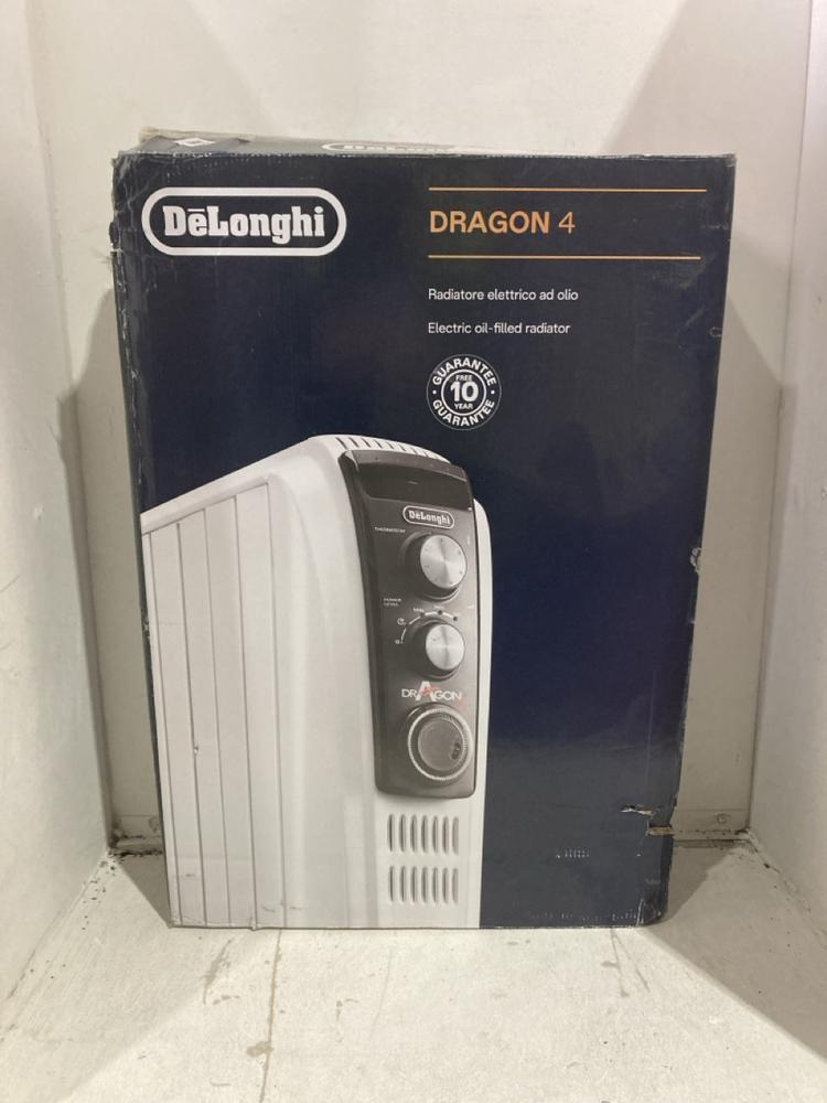 Lot 1124  
            Birmingham SR107 - Parcel Delivery Only 

                
DELONGHI DRAGON 4 OIL FILLED RADIATOR