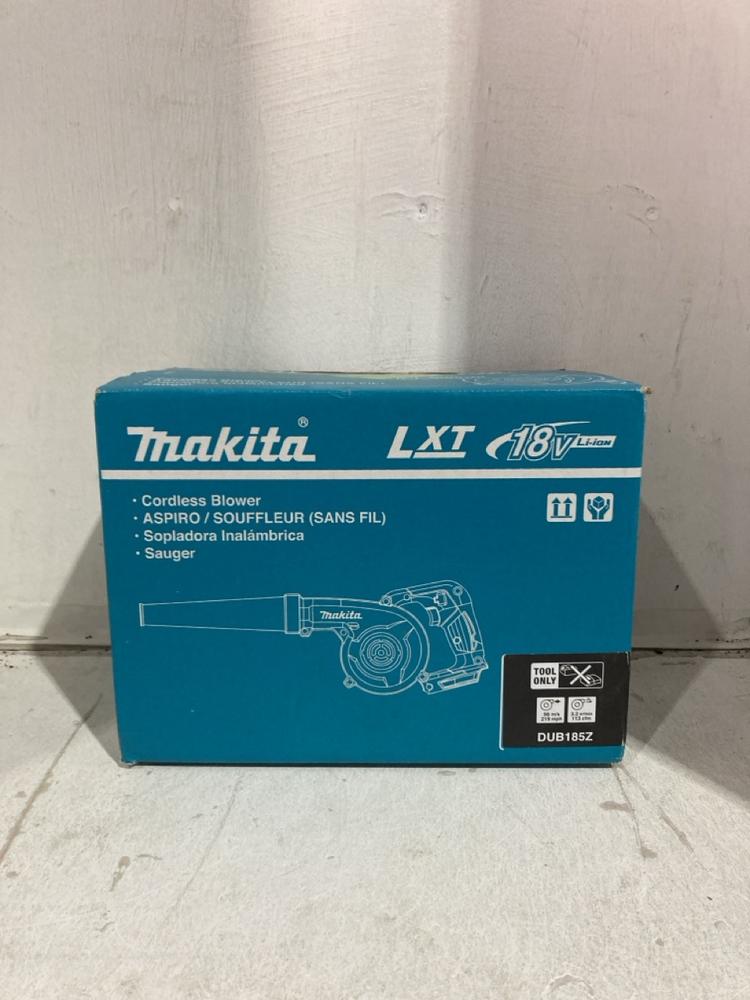 Lot 1125  
            Birmingham SR107 - Parcel Delivery Only 

                
MAKITA 18V LITHIUM ION CORDLESS BLOWER