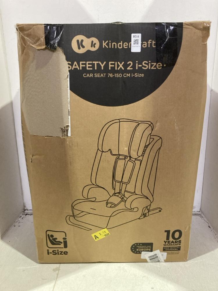 Lot 1138  
            Birmingham SR107 - Parcel Delivery Only 

                
KINDERKRAFT SAFETY FIX 2 I-SIZE CAR SEAT 76-150CM