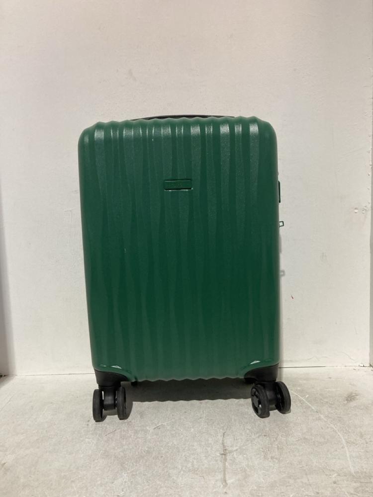 Lot 113  
            Birmingham SR107 - Parcel Delivery Only 

                
JOHN LEWIS & PARTNERS GREEN HARD SHELL SIZE MEDIUM SUITCASE