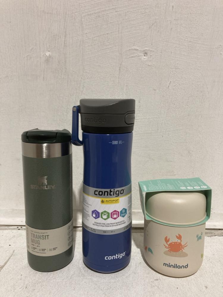 Lot 1145  
            Birmingham SR107 - Parcel Delivery Only 

                
ASSORTED DRINKING ACCESSORIES TO INCLUDE STANLEY TRANSIT MUG 16OZ