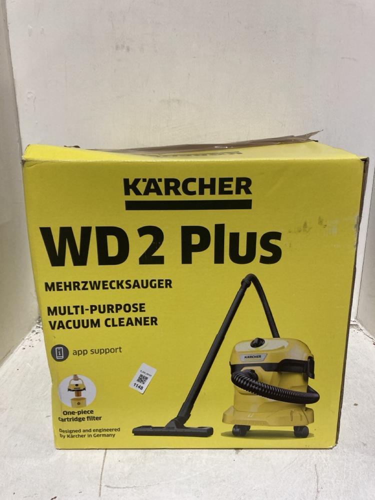 Lot 1148  
            Birmingham SR107 - Parcel Delivery Only 

                
KARCHER WD2 PLUS MULTI PURPOSE VACUUM CLEANER