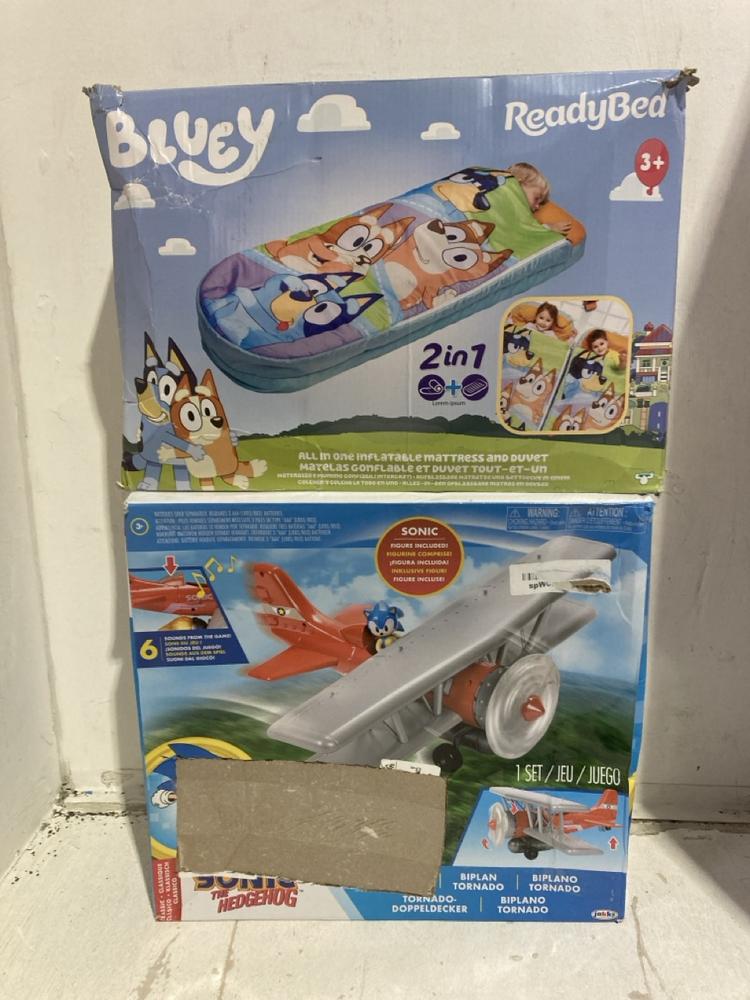 Lot 1151  
            Birmingham SR107 - Parcel Delivery Only 

                
ASSORTED CHILDRENS TOYS TO INCLUDE READYBED ALL IN ONE INFLATABLE MATTRESS AND DUVET