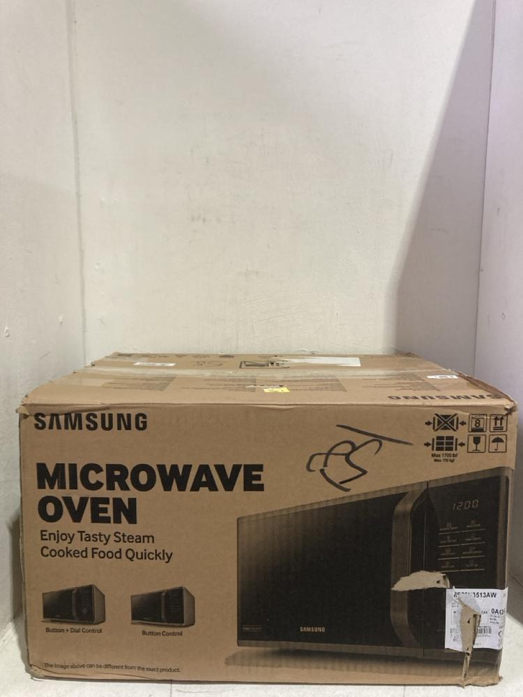Lot 1152  
            Birmingham SR107 - Parcel Delivery Only 

                
SAMSUNG 23L WHITE MICROWAVE OVEN 800W