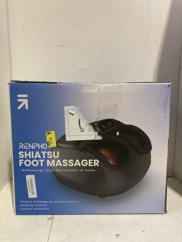 Lot 1156  
            Birmingham SR107 - Parcel Delivery Only 

                
RENPHO SHIATSU FOOT MASSAGER 30W HOME SPA