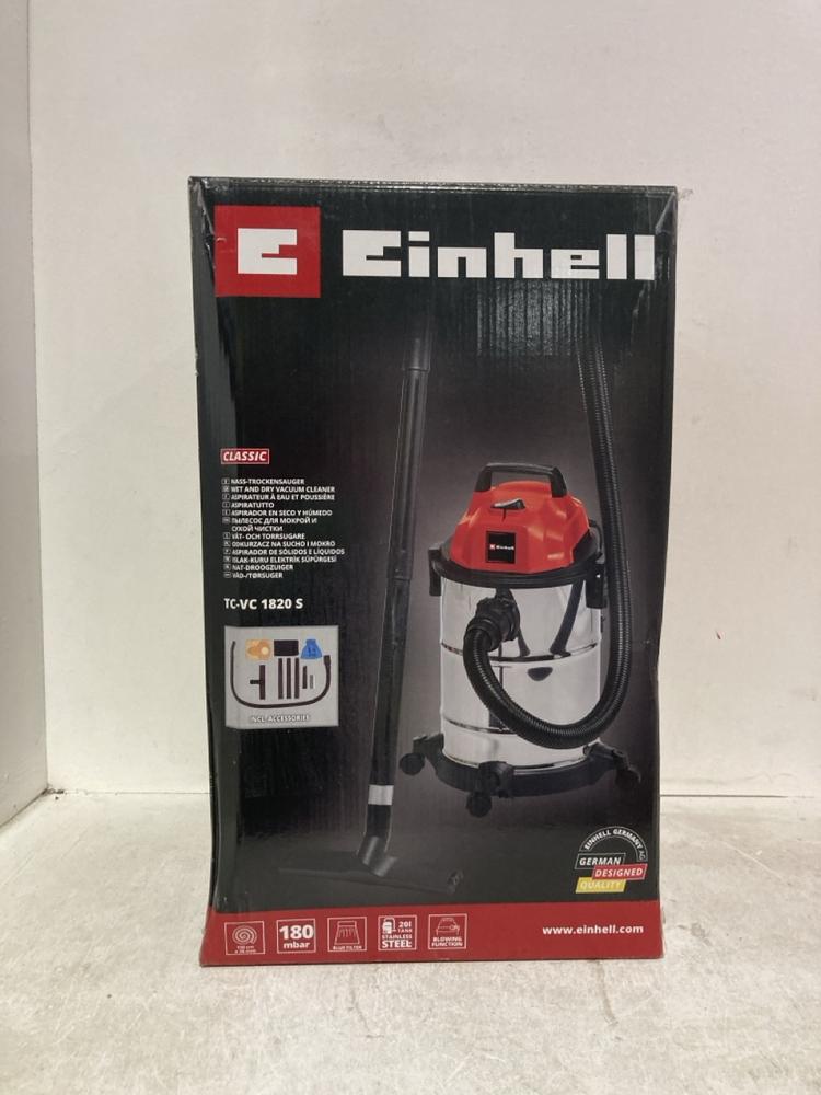 Lot 1166  
            Birmingham SR107 - Parcel Delivery Only 

                
EINHELL CLASSIC TC-VC 1820 S - WET AND DRY VACUUM CLEANER