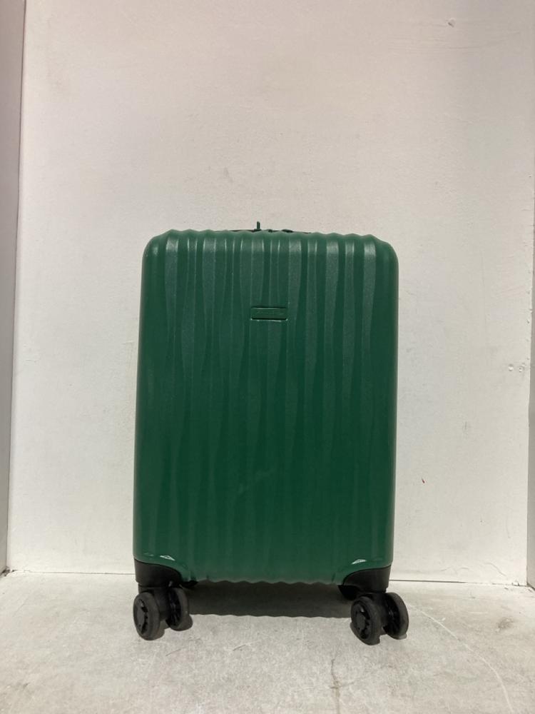 Lot 116  
            Birmingham SR107 - Parcel Delivery Only 

                
JOHN LEWIS & PARTNERS GREEN HARD SHELL SIZE MEDIUM SUITCASE