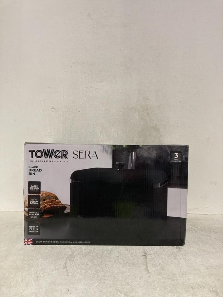 Lot 1184  
            Birmingham SR107 - Parcel Delivery Only 

                
TOWER SERA BLACK BREAD BIN