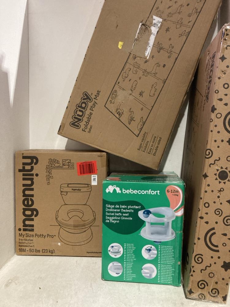 Lot 1197  
            Birmingham SR107 - Parcel Delivery Only 

                
ASSORTED BABY ITEMS TO INCLUDE INGENUITY MY SIZE POTTY PRO 18M-23KG