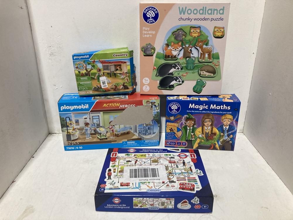 Lot 1209  
            Birmingham SR107 - Parcel Delivery Only 

                
5 X ITEMS TO INCLUDE PLAYMOBIL COUNTRY 71252