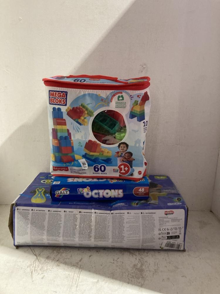 Lot 1211  
            Birmingham SR107 - Parcel Delivery Only 

                
3 X ITEMS TO INCLUDE FISHER-PRICE 60 BLOCKS