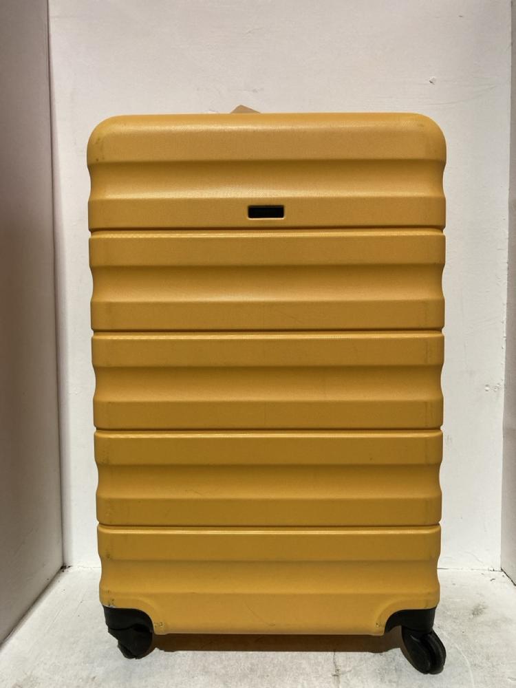 Lot 122  
            Birmingham SR107 - Parcel Delivery Only 

                
JOHN LEWIS & PARTNERS ANYDAY YELLOW HARD SHELL LARGE SUITCASE