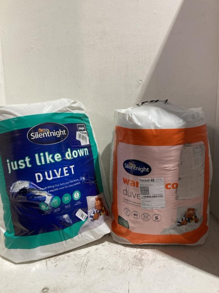 Lot 1238  
            Birmingham SR107 - Parcel Delivery Only 

                
2 X ITEMS TO INCLUDE SILENTNIGHT WARM & COSY DUVET SINGLE
