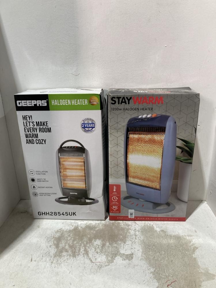 Lot 1271  
            Birmingham SR107 - Parcel Delivery Only 

                
2 X ITEMS TO INCLUDE GEEPAS HALOGEN HEATER - MODEL GHH28545UK