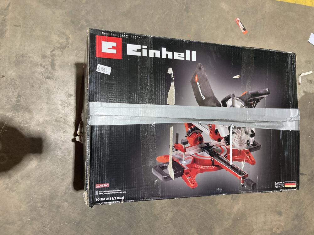 Lot 1285  
            Birmingham SR107 - Parcel Delivery Only 

                
EINHELL MITER SAW TC-SM 2131/2 DUAL