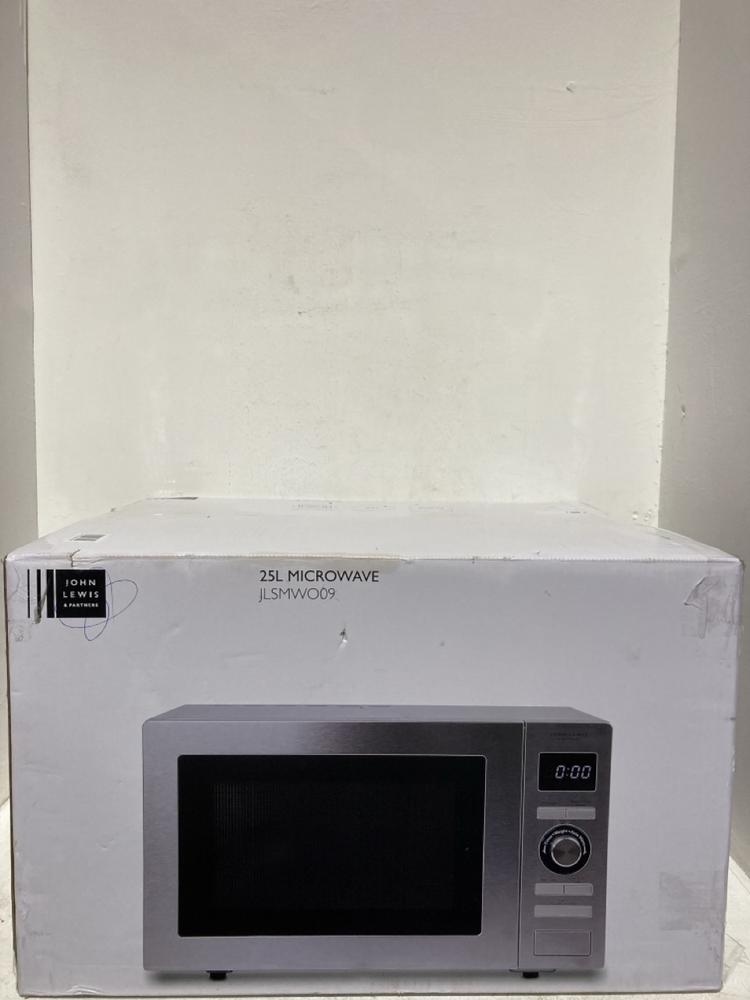 Lot 139  
            Birmingham SR107 - Parcel Delivery Only 

                
JOHN LEWIS & PARTNERS MICROWAVE OVEN 900W 25L